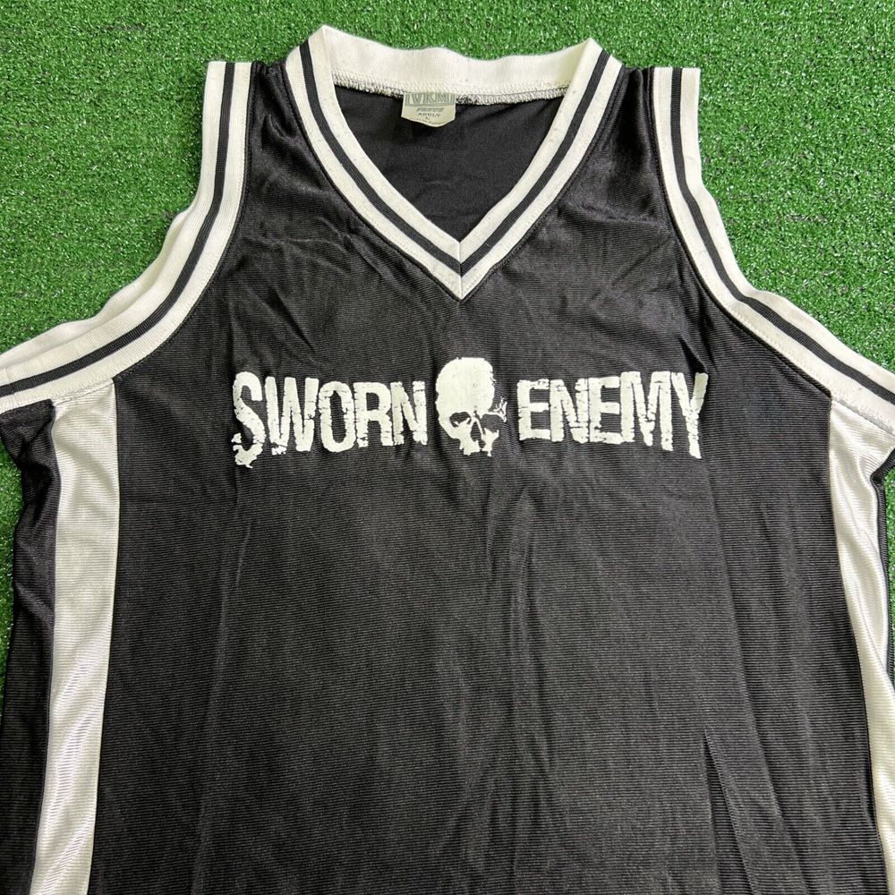 Rare Sworn Enemey NYC‎ 00 Black Basketball Jersey Mens Size Large